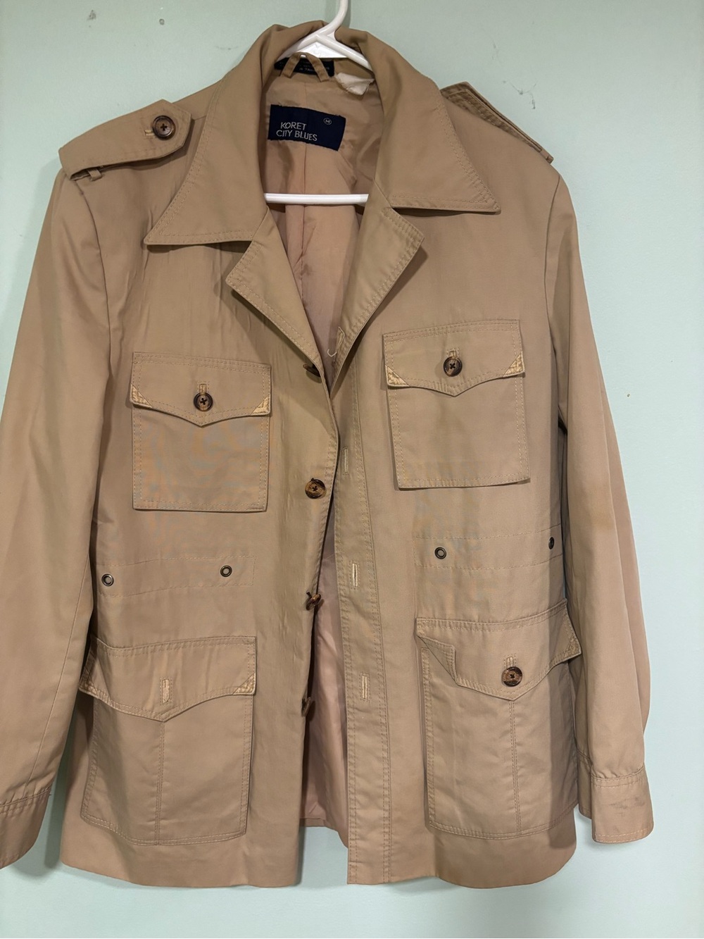 Vintage Koret City Blues Beige Safari Jacket